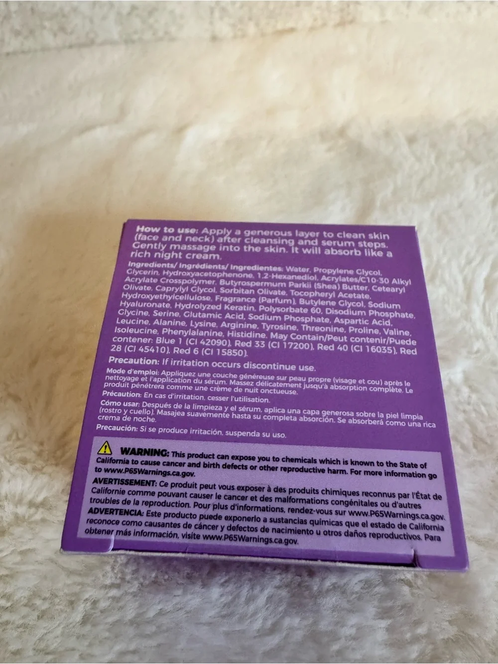 Splash Day + Night Moisturizing Mask – Purple